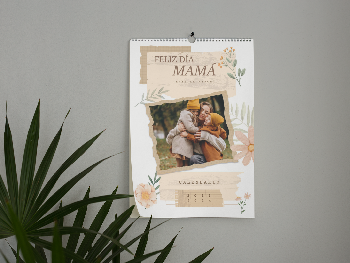 Regalo Día de la Madre. Calendario de Pared Personalizado