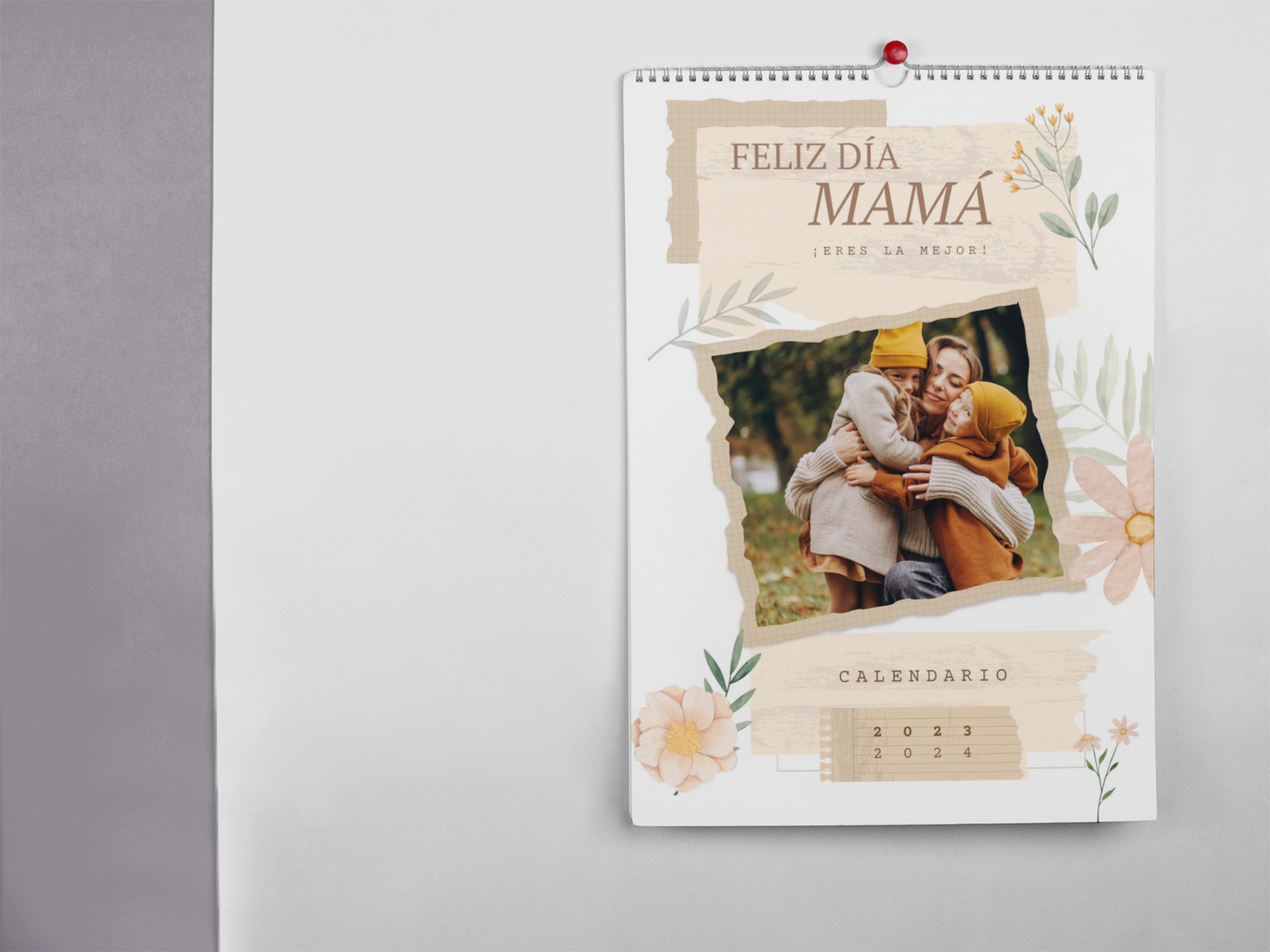 Regalo Día de la Madre. Calendario de Pared Personalizado