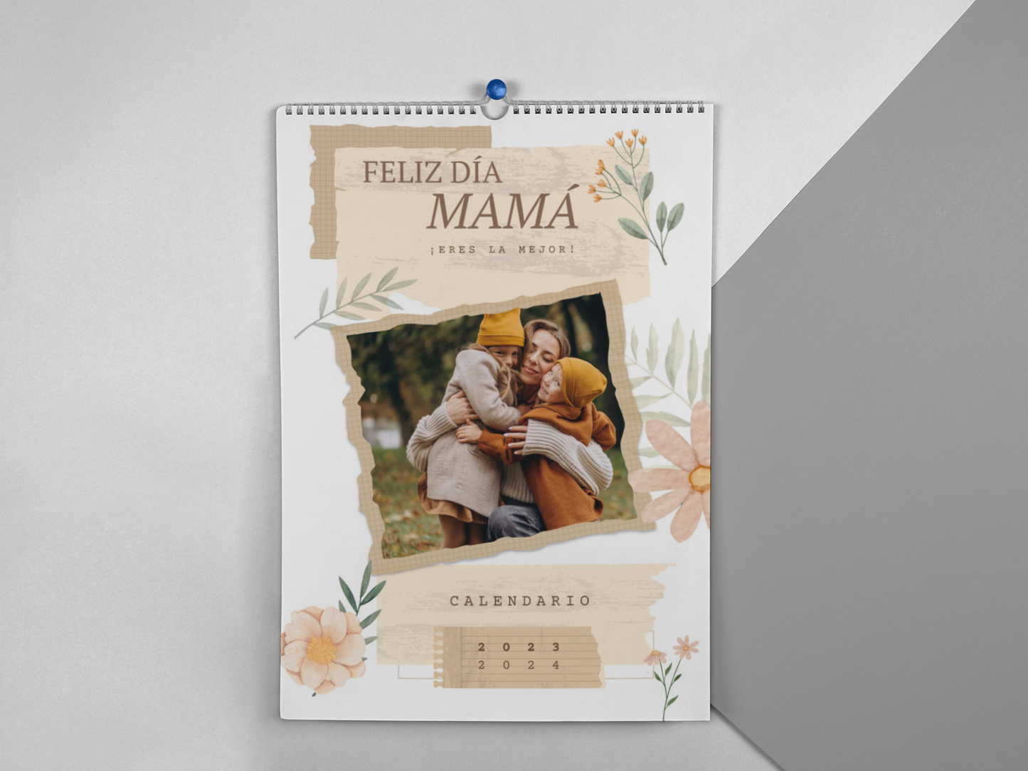 Regalo Día de la Madre. Calendario de Pared Personalizado