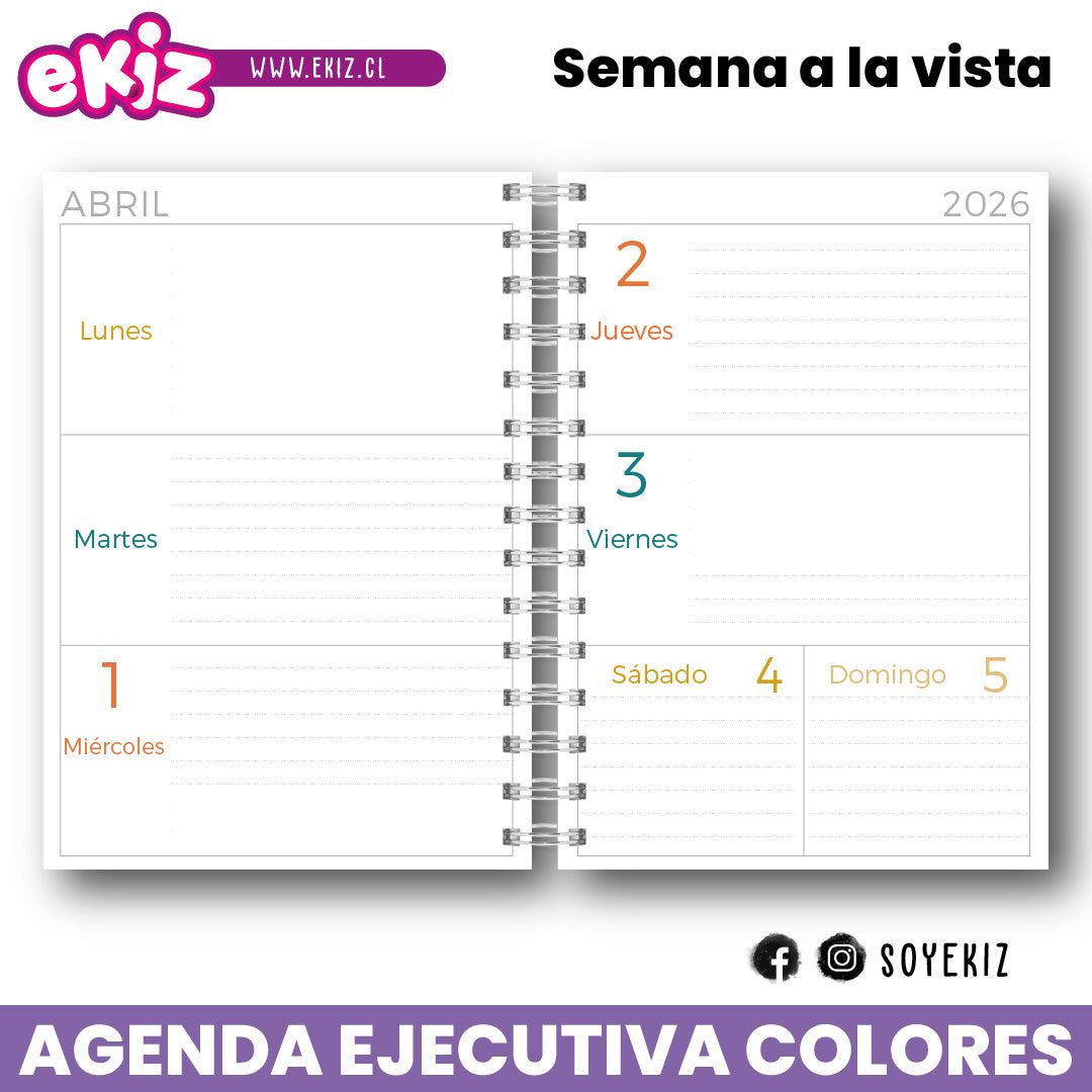 Agenda Ejecutiva de Colores 2026