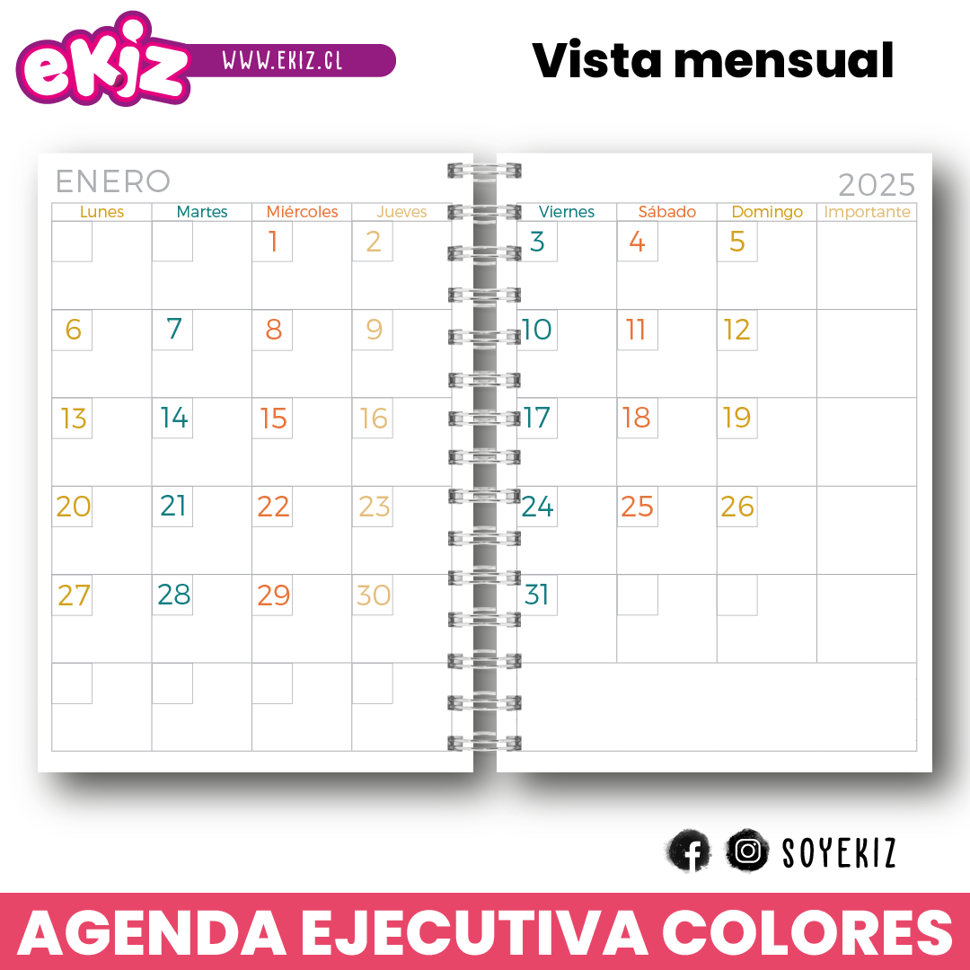 Agenda Ejecutiva de Colores 2025