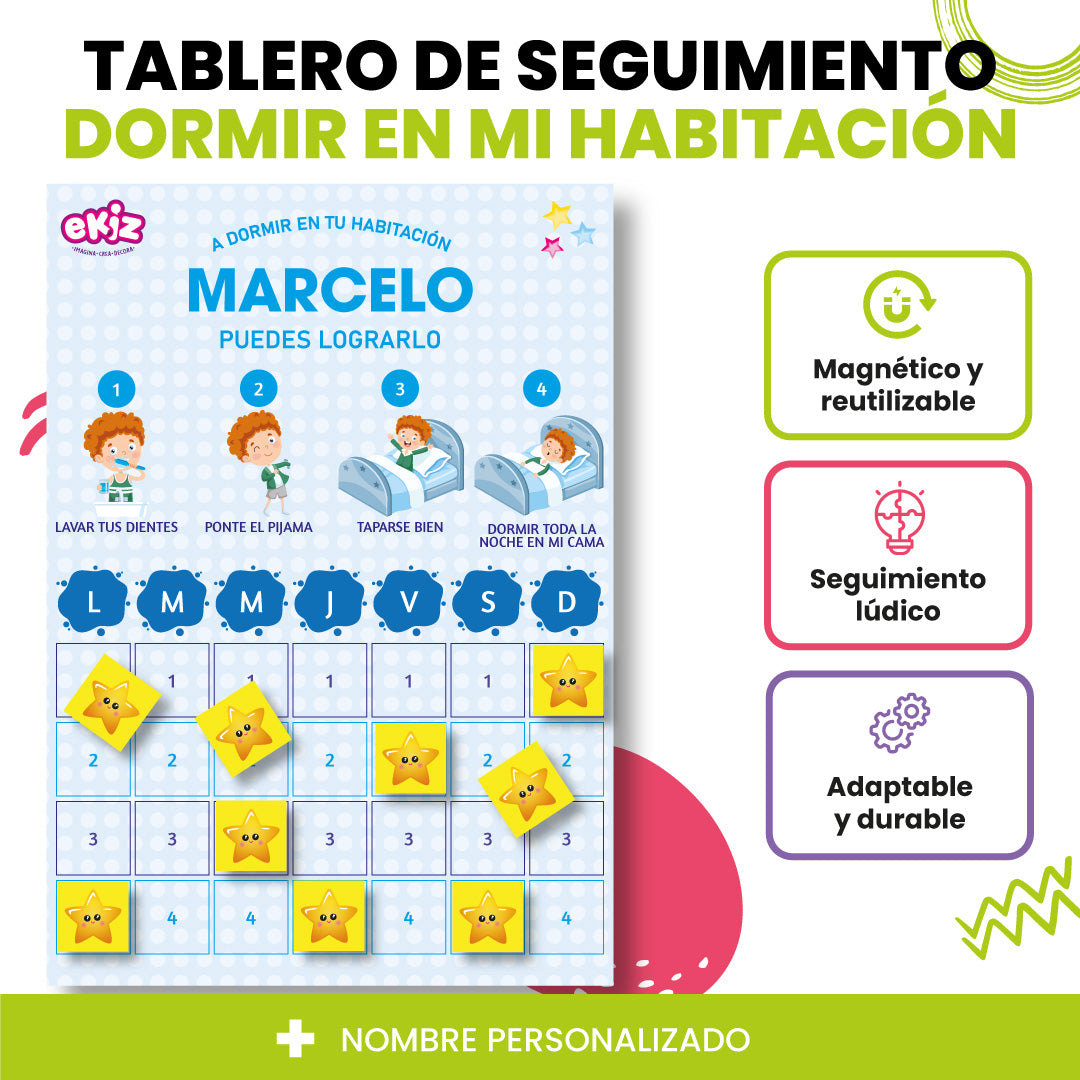Tablero de seguimiento para Dormir en mi habitación