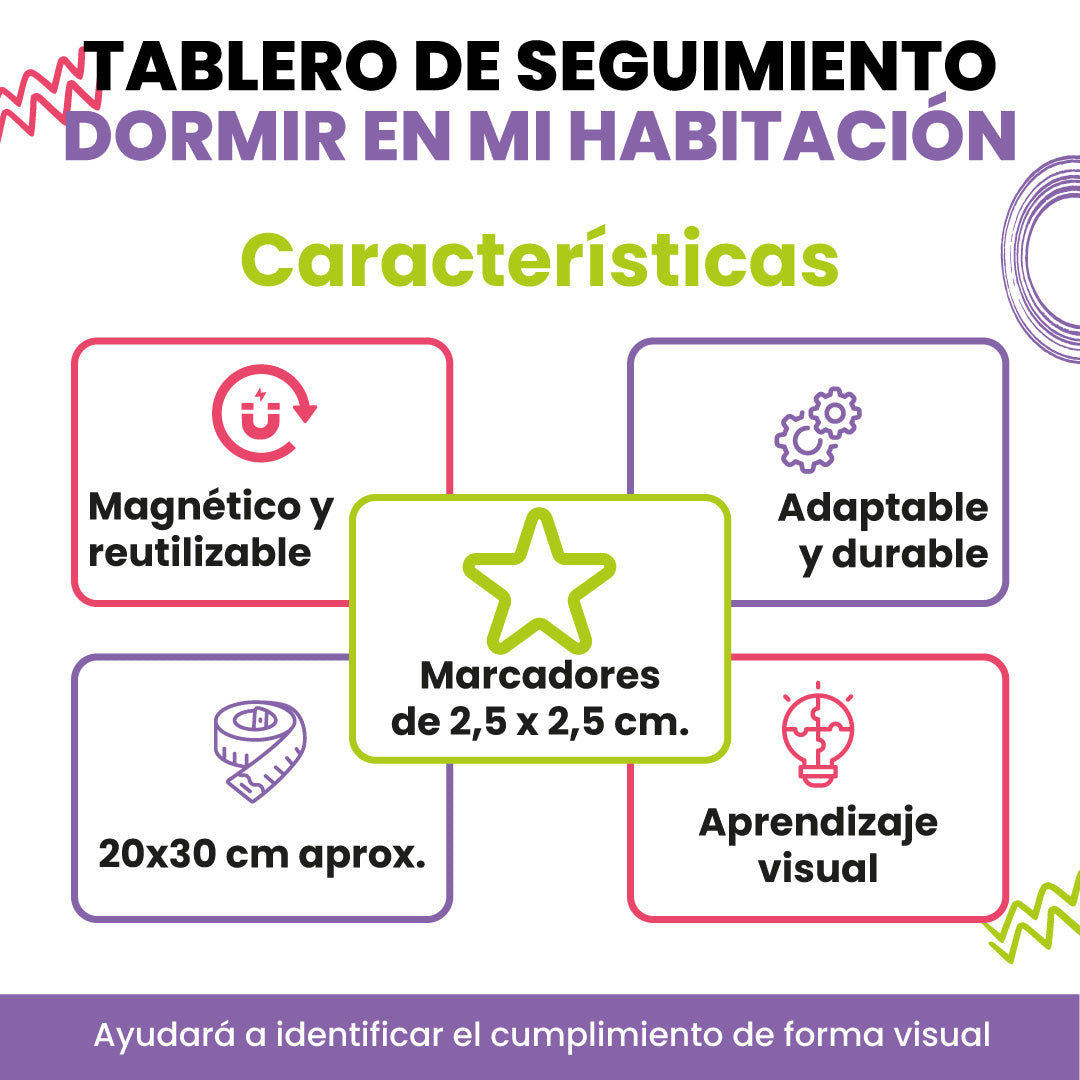 Tablero de seguimiento para Dormir en mi habitación