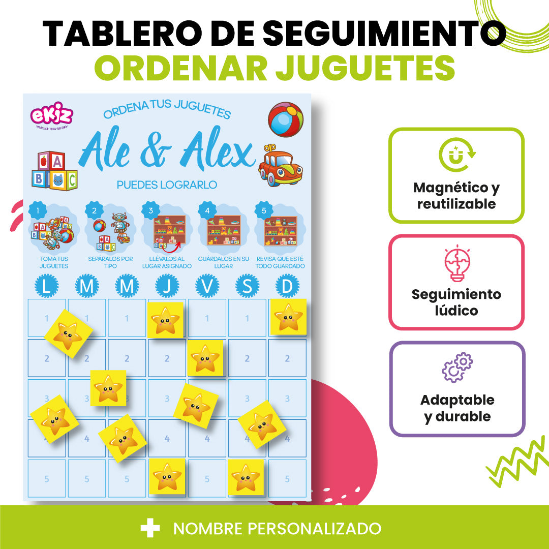 Tablero de seguimiento para Ordenar Juguetes