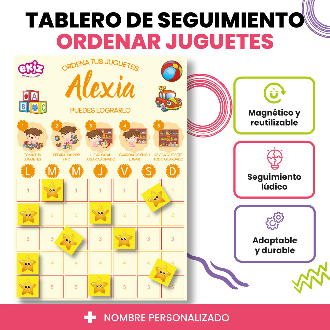 Tablero de seguimiento para Ordenar Juguetes