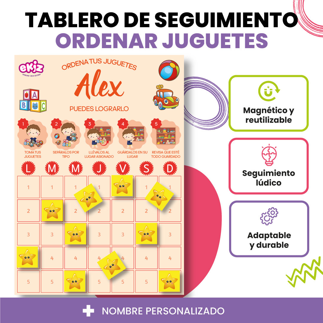 Tablero de seguimiento para Ordenar Juguetes