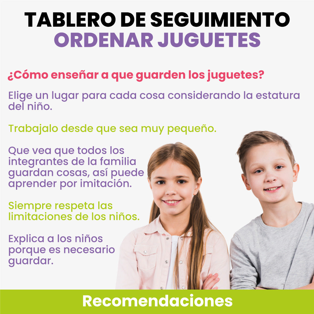 Tablero de seguimiento para Ordenar Juguetes