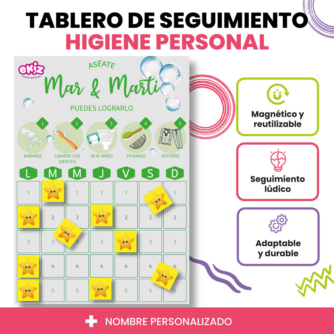 Tablero de seguimiento Higiene Personal