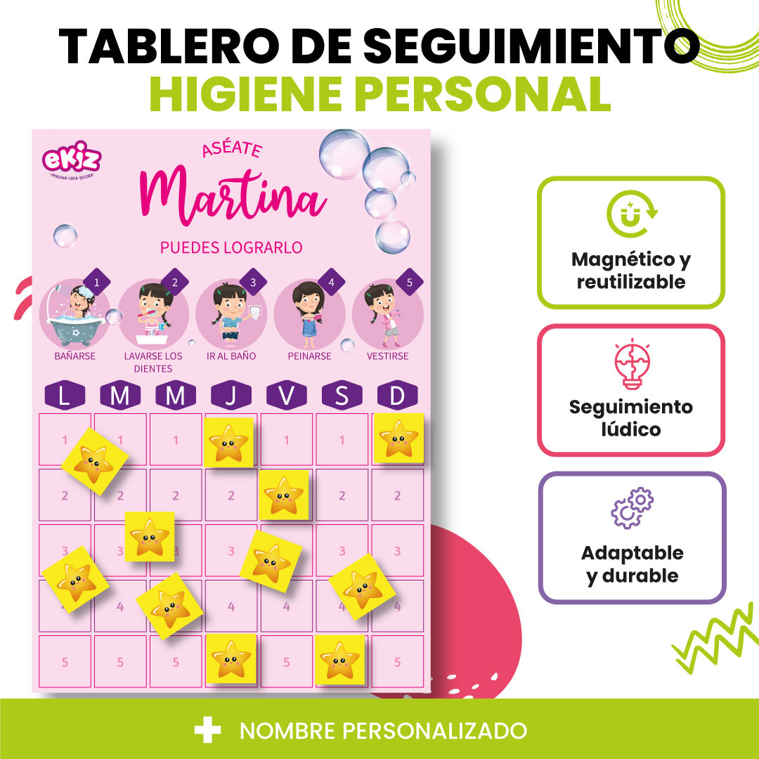 Tablero de seguimiento Higiene Personal