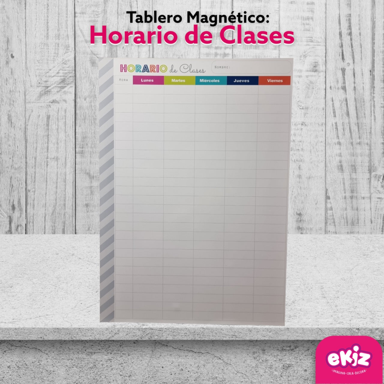 Tablero magnético. Horario de clases
