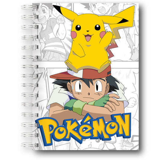 Cuaderno de Ánime Pokemon - Ash y Pikachu