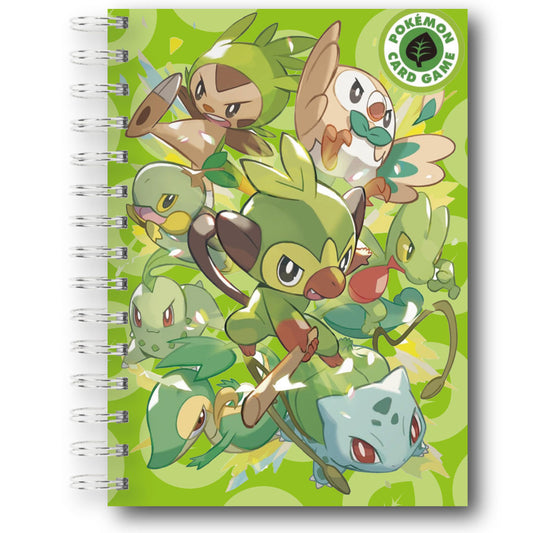 Cuaderno de Ánime Pokémon - Iniciales Tipo Planta