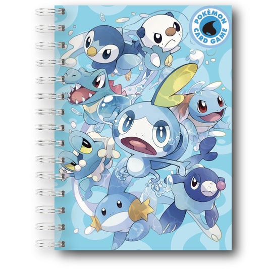 Cuaderno de Ánime Pokémon - Iniciales Tipo Agua