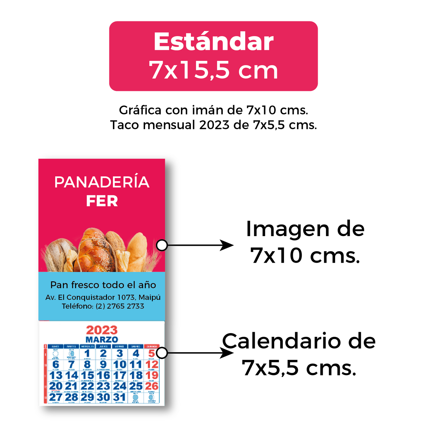 Mini Calendario Magnético 2026