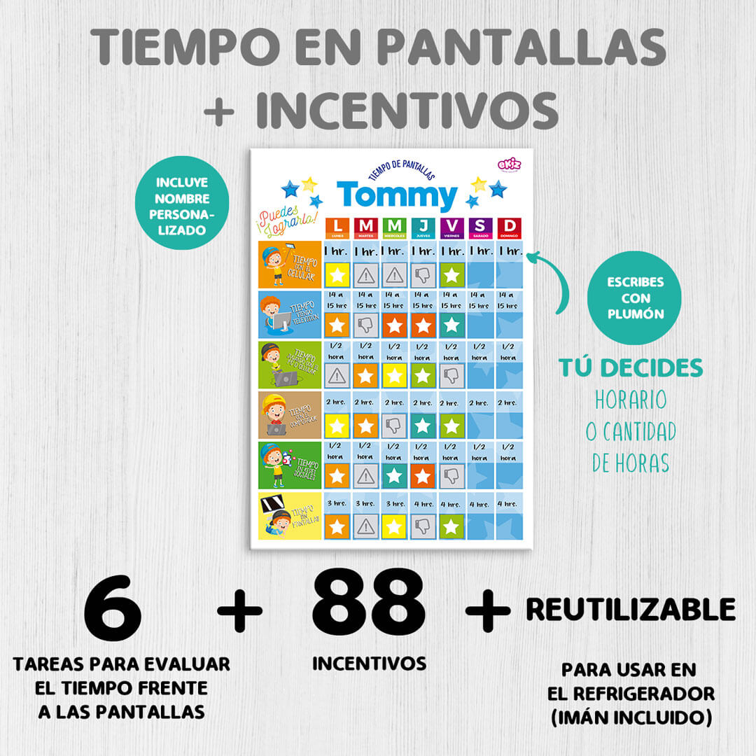 Tablero Mi tiempo con Pantallas
