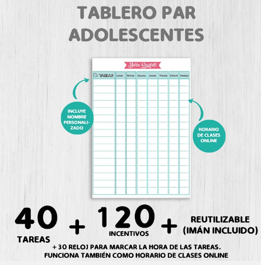 Planificadores. Planes para adolescentes. Planes para adultos