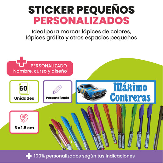Pack de 60 Stickers pequeños de Etiquetas escolares