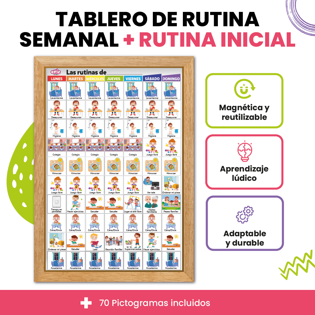 TABLERO DE RUTINAS SEMANAL + RUTINA INICIAL