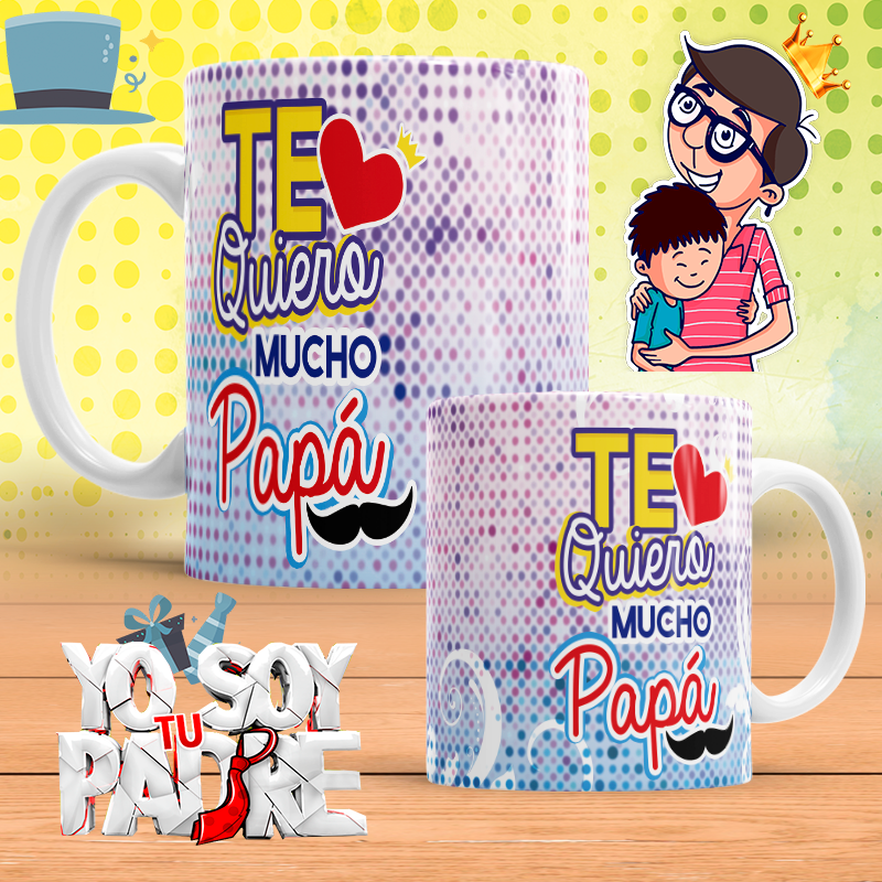 Regalo Día Del Padre. Taza para Papá te Quiero Mucho