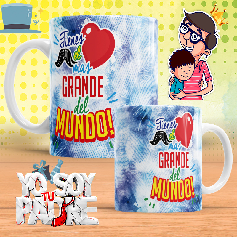 Regalo Día Del Padre. Taza el Corazón mas Grande del Mundo