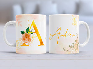 Regalo Día de las Madres. Taza Personalizada. Letras Doradas