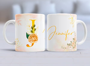 Regalo Día de las Madres. Taza Personalizada. Letras Doradas