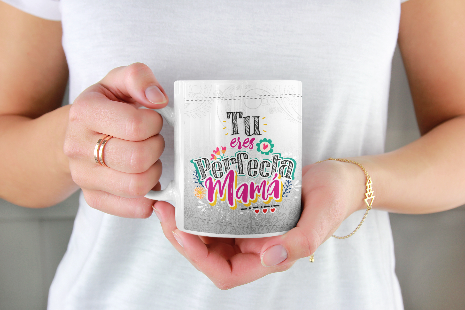 Regalo Día de la Madre. Tazón Taza Tu Eres Perfecta Mamá