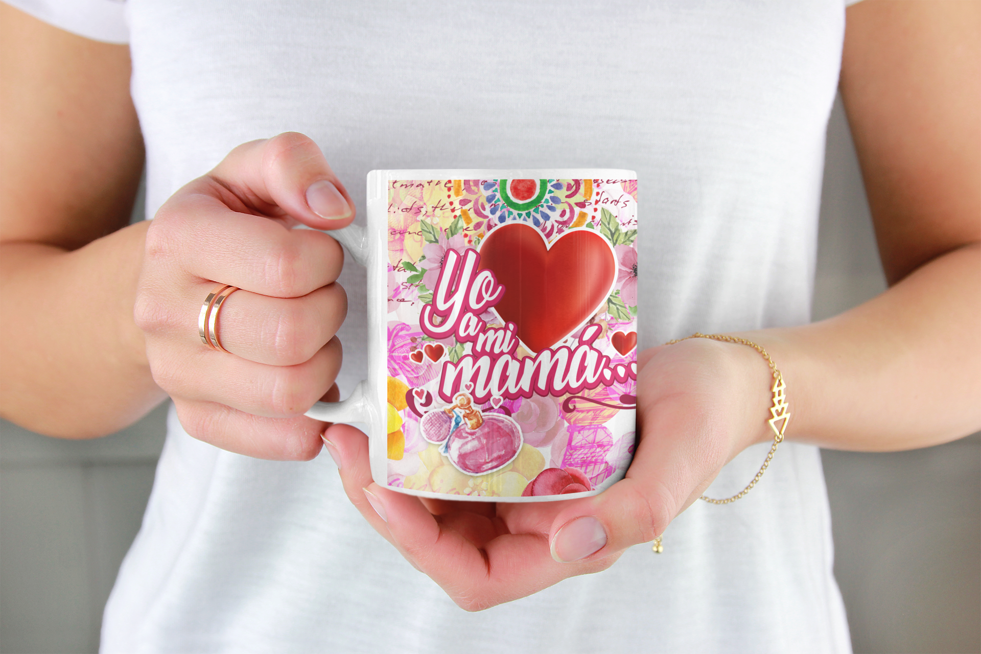 Regalo Día de la Madre. Tazón Taza Yo Amo A Mi Mamá