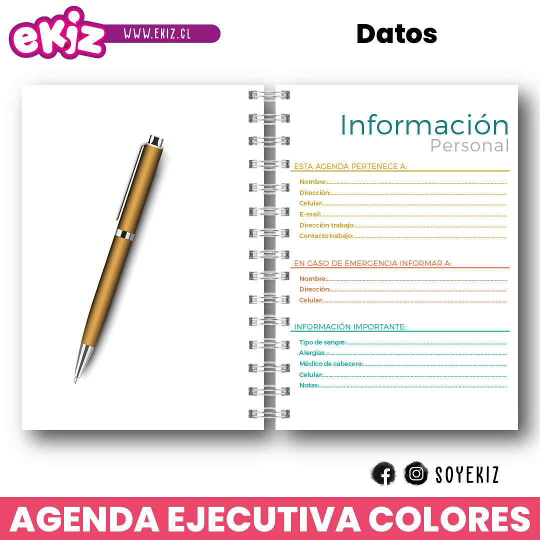 Agenda Ejecutiva de Colores 2026