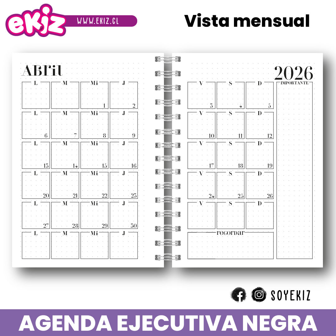 Agenda Ejecutiva Negra 2026