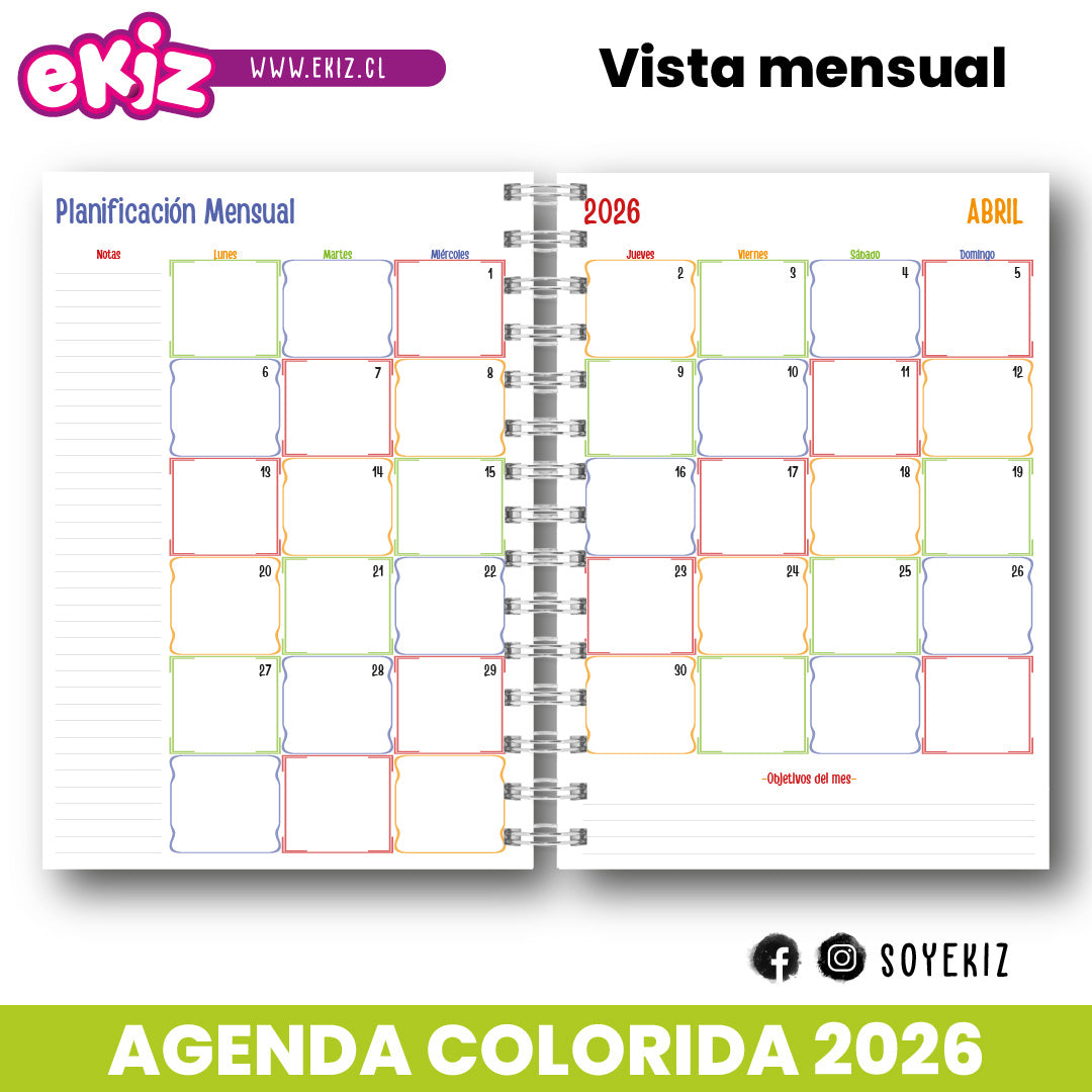 Agenda Colorida 2026