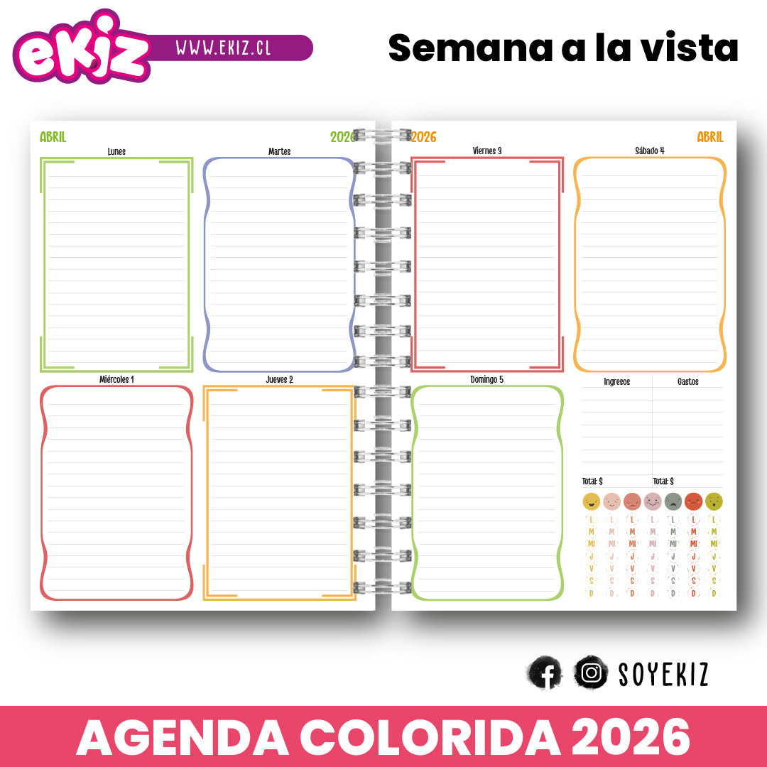 Agenda Colorida 2026