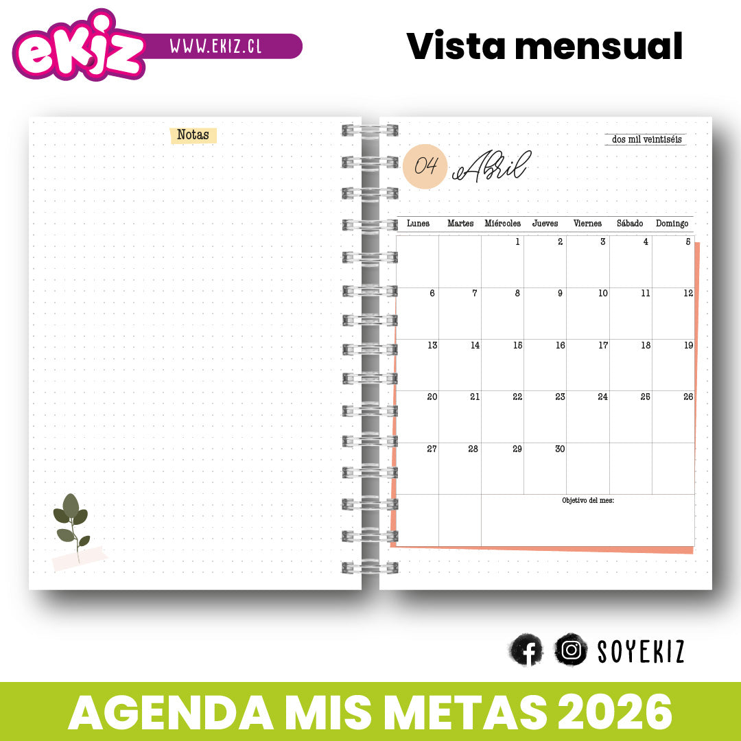 Agenda Mis Metas 2026