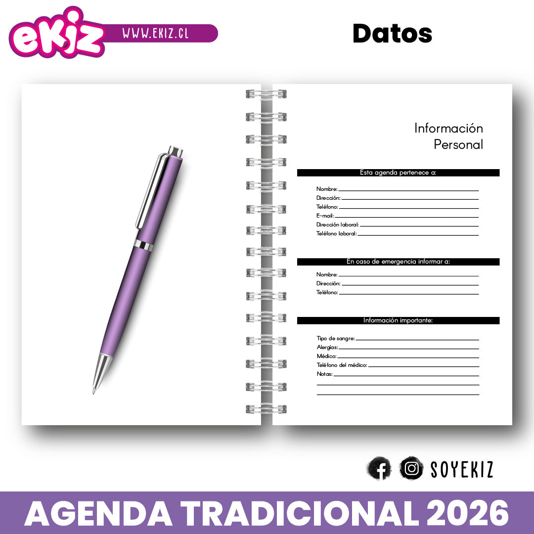 Agenda Tradicional 2026
