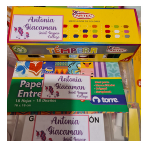Pack de 24 Stickers medianos de Etiquetas escolares