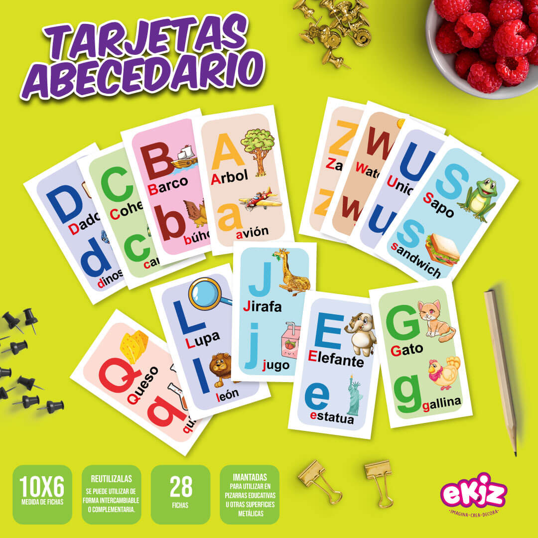 Fichas de Imán de LectoEscritura: El Abecedario