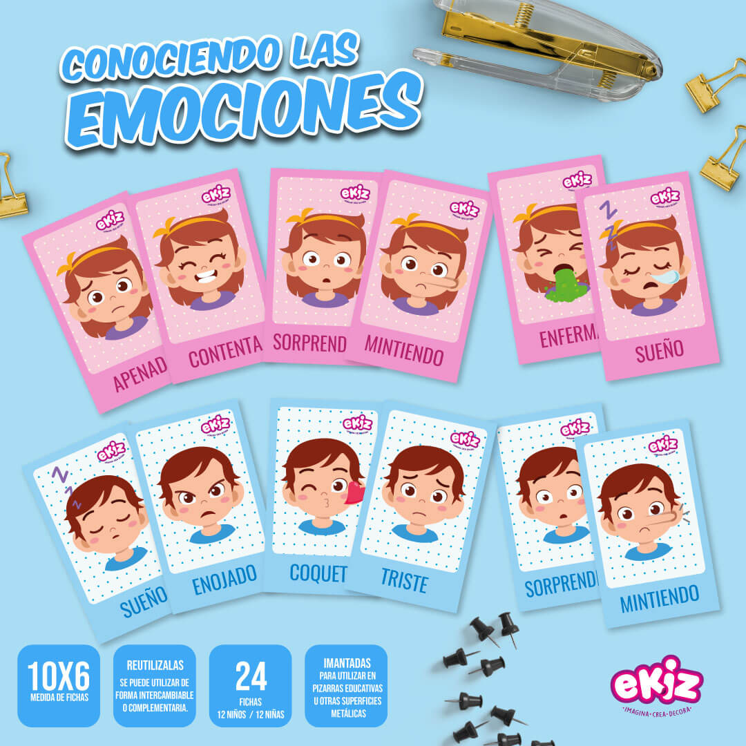 Fichas de Imán de LectoEscritura: Conociendo las Emociones