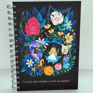 Cuaderno de Alicia en el País de las Maravillas - Flores