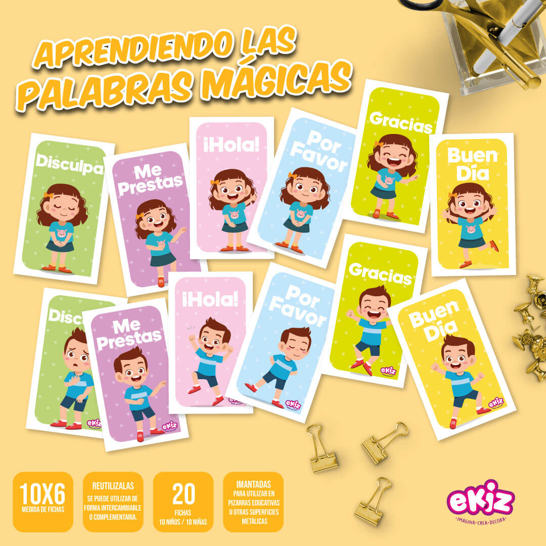 Fichas de Imán de LectoEscritura: Aprendiendo las Palabras Mágicas