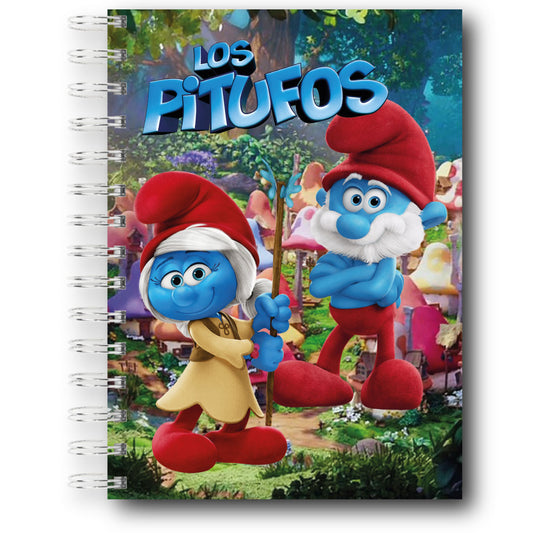 Cuaderno de Los Pitufos - Papá Pitufo y Pitufa Sauce