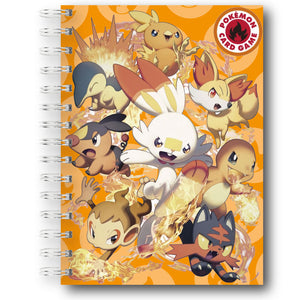Cuaderno de Ánime Pokemon - Pokemon Tipo Fuego