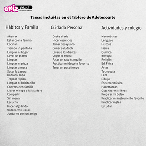 Tablero para Adolescentes