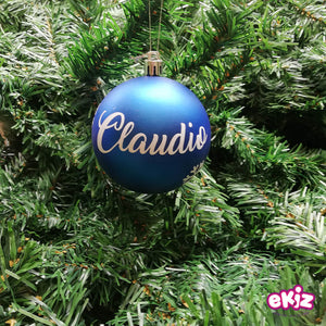 Pack: 4 esferas de 8 cm para navidad + Cajita de madera de regalo