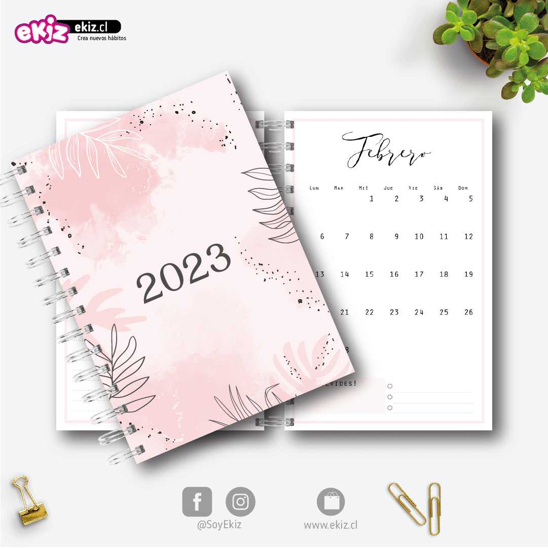 Agenda 2023 Minimalista + Planificación Anual + Vista diaria