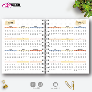 Agenda 2023 Mis Metas + Nombre Personalizado