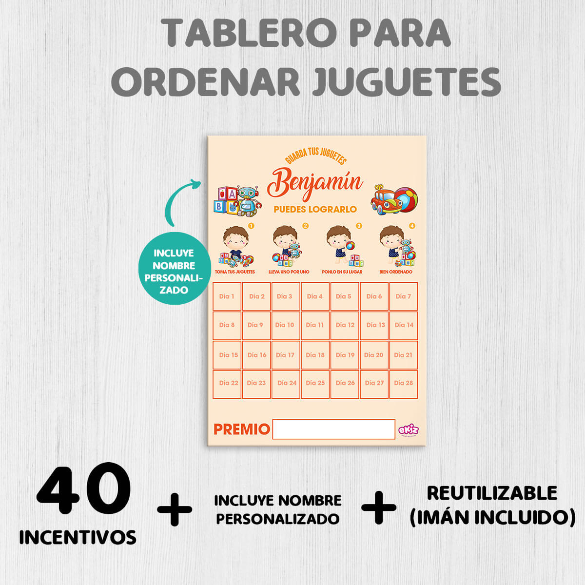 Tablero para Ordenar Juguetes