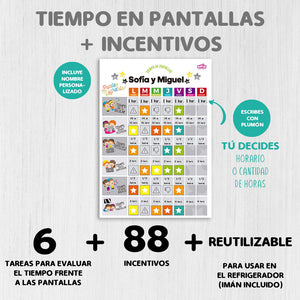 Tablero Mi tiempo con Pantallas