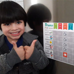 Tablero de tareas + incentivos para niños
