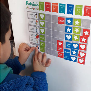 Tablero de tareas + incentivos para niños