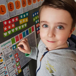 Tablero de tareas + incentivos para niños